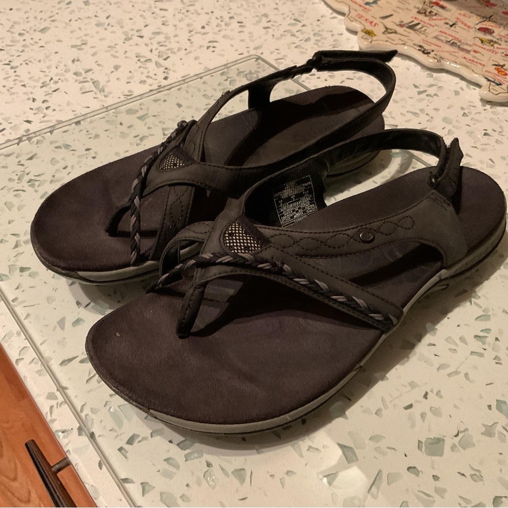 Merrell Black Performance Sport Sandals with Braid Detail